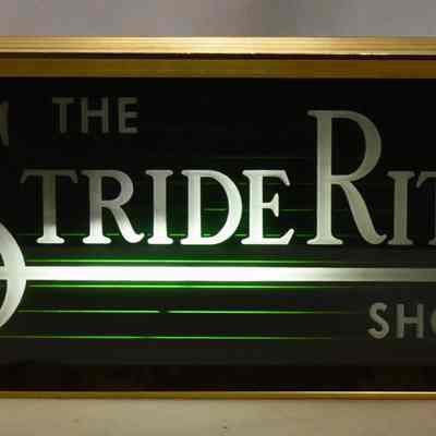 Stride Rite Plastic & Glass Point-of-Purchase POP Sign