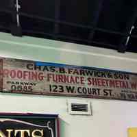 Chas B. Farwick Wood Sign