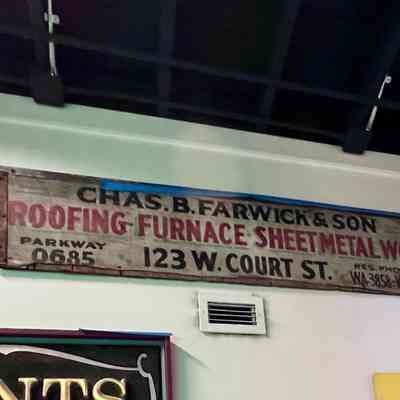 Chas B. Farwick Wood Sign