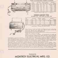 Montroy Electrical Mfg. Co. Illustrated Price Sheet