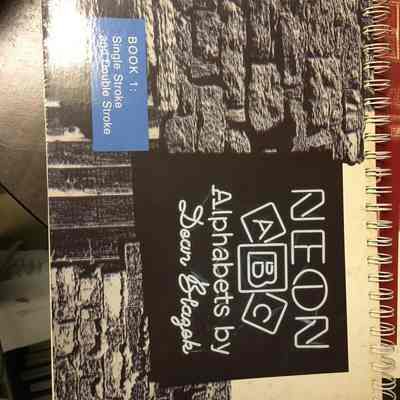 Neon ABC Alphabets - Book 1: Single Stroke and Double Stroke by Dean Blazek.