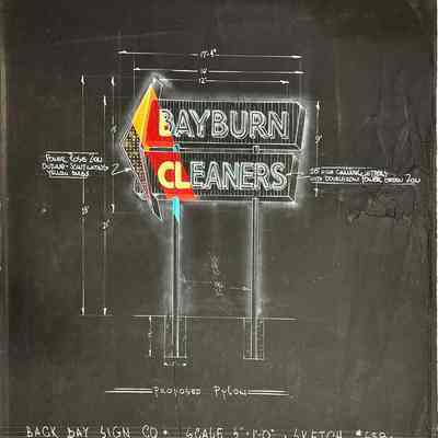 Back Bay Sign Company Pylon Design Sketch