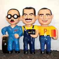 Pep Boys Vacuum-Formed Plastic Figures