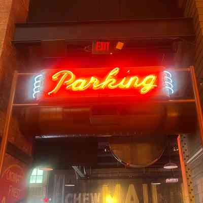 Neon Parking Sign