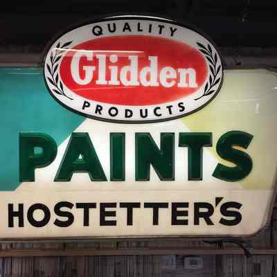 Glidden Paints Internally Illuminated Plastic Sign