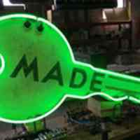Neon Key Sign