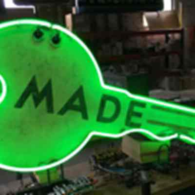 Neon Key Sign