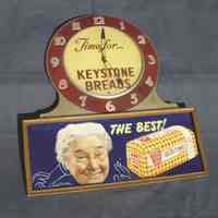 Keystone Breads Golden Toast Clock Sign