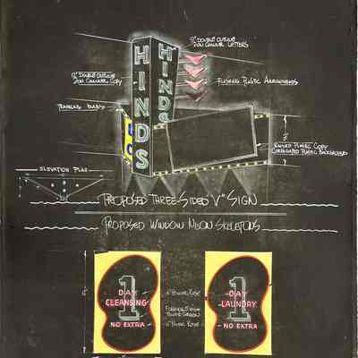 Back Bay Sign Company Three-Sided Sketch