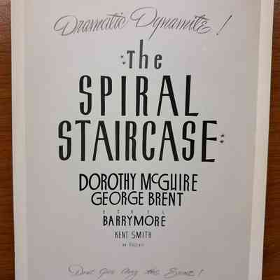 The Spiral Staircase Show Card Photograph