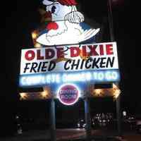 Old Dixie Chicken Double-Faced Figural Sign