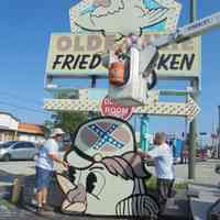          Old Dixie Chicken Double-Faced Figural Sign picture number 3
   