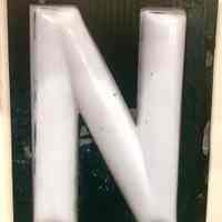 "N" Opal Glass Letter