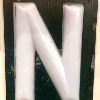 "N" Opal Glass Letter