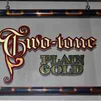 Alf Becker "Two-Tone Plain Gold" Goldleaf Glass Sign