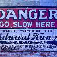Danger Go Slow Painted Sign