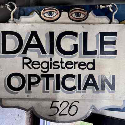 Daigle Optician Painted Sign
