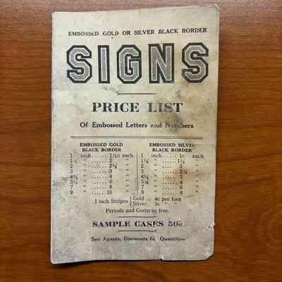 Signs Price List