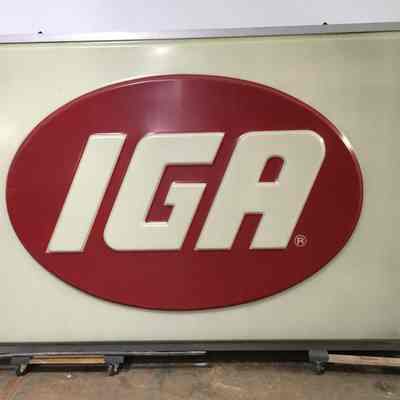 IGA Pan Plastic Sign