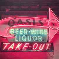 Oasis Liquors Neon Sign