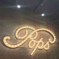 POPS Lightbulb & Metal Lettering Sign