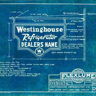 Westinghouse Refrigerator Opal Glass, Neon & Porcelain Enamel Sign
