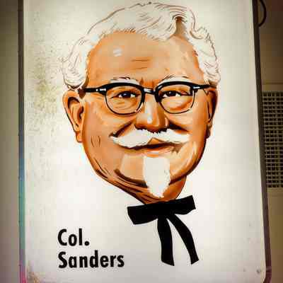 Kentucky KFC Col. Sanders Internally Illuminated Plastic Sign