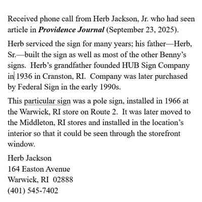 Notes on Object: Context from a phone call between Tod Swormstedt and Herb Jackson Jr.