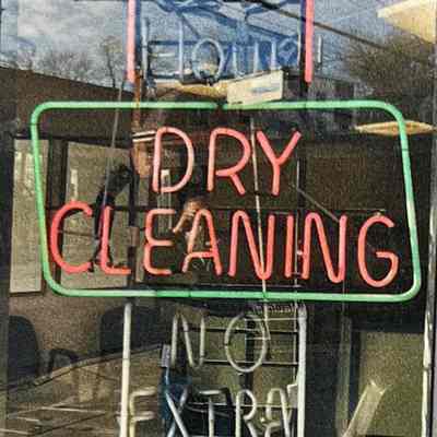 Dry Cleaners Neon Skeleton Sign