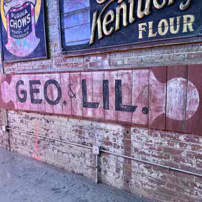 Geo. & Lil. Wooden Sign