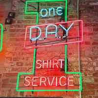 Dry Cleaners Neon Skeleton Sign