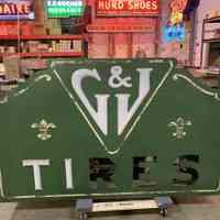          G&J Tires Double-Faced Metal & Opal Glass Sign picture number 5
   