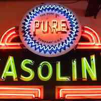          Pure Gasoline Flexlume Ripple Tin Sign picture number 2
   