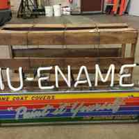Nu-Enamel Reverse Print Neon Point-of-Purchase Display