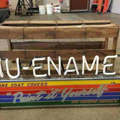 Nu-Enamel Reverse Print Neon Point-of-Purchase Display