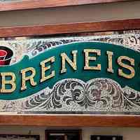 Breneiser Gold Leaf & Glue Chipped Glass Sign