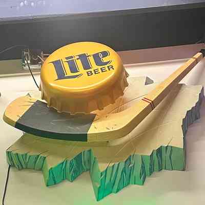 Miller Lite Beer Hockey Sign