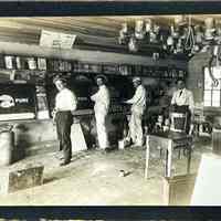 Sign Shop Interior with Workers - Photograph