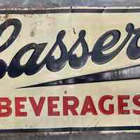 Lassers Beverages Metal Sign