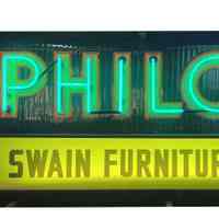 Philco Swain Furniture Neon and Plastic NOS Sign