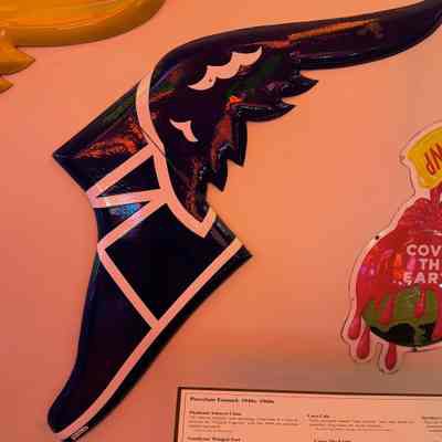 Goodyear Winged Shoe Porcelain Enamel Sign