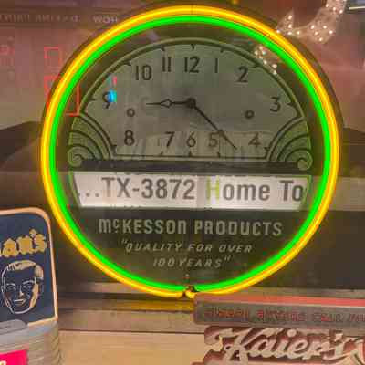 McKesson Products Neon Clock Display