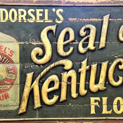 Dorsel's Flour Painted Smalts Wooden Sign