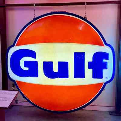 Gulf Oil Plastic Sign