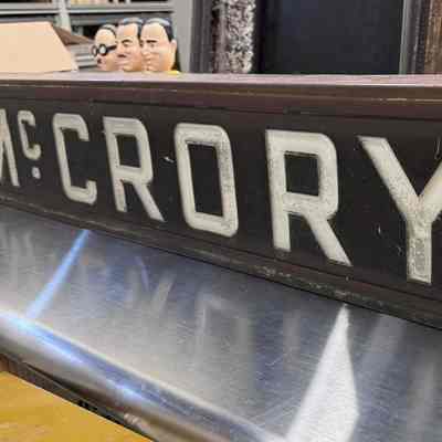 McCrory's Illuminated Glass & Tin Sign