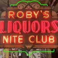          Roby's Liquors Nite Club Porcelain Enamel Neon Sign picture number 2
   