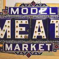 Model Meat Market Lightbulb Sign