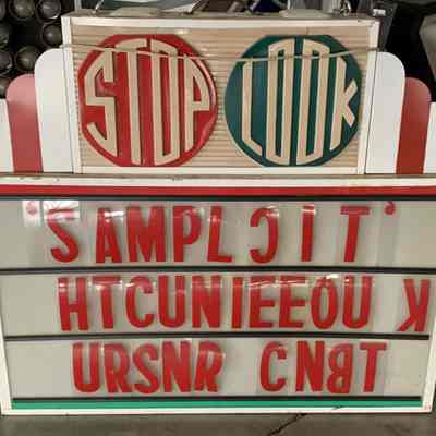 Stop Look Changeable Message Sign