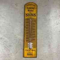 Wood Sign Thermometer for Philadelphia Enameling Works
