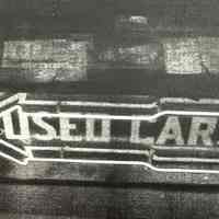 Used Cars Tin and Neon Arrow NOS Sign